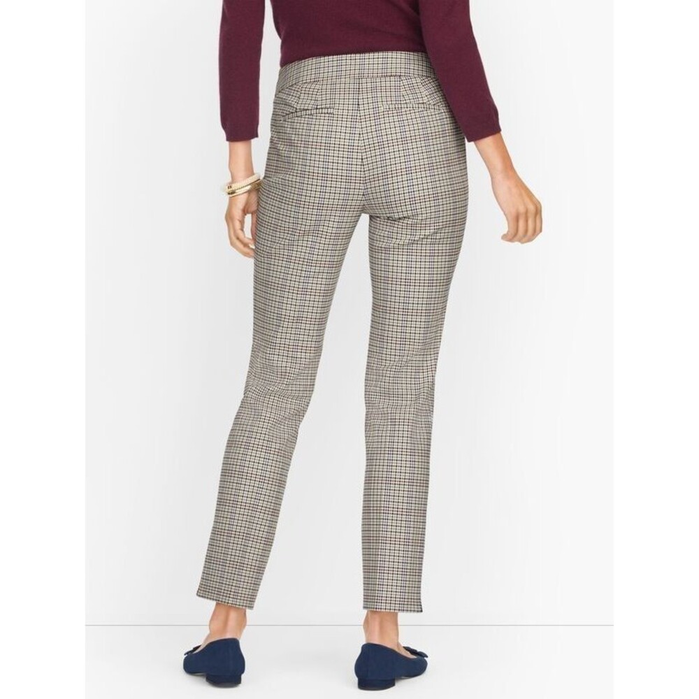 Talbots Womens Chatham Ankle Pants Turning Plaid Business Casual Size 12P